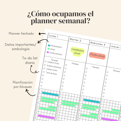 Planner Fechado de Productividad Estudiantil