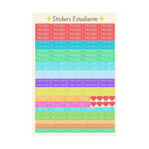 Stickers de Planificación PAES o Estudiante