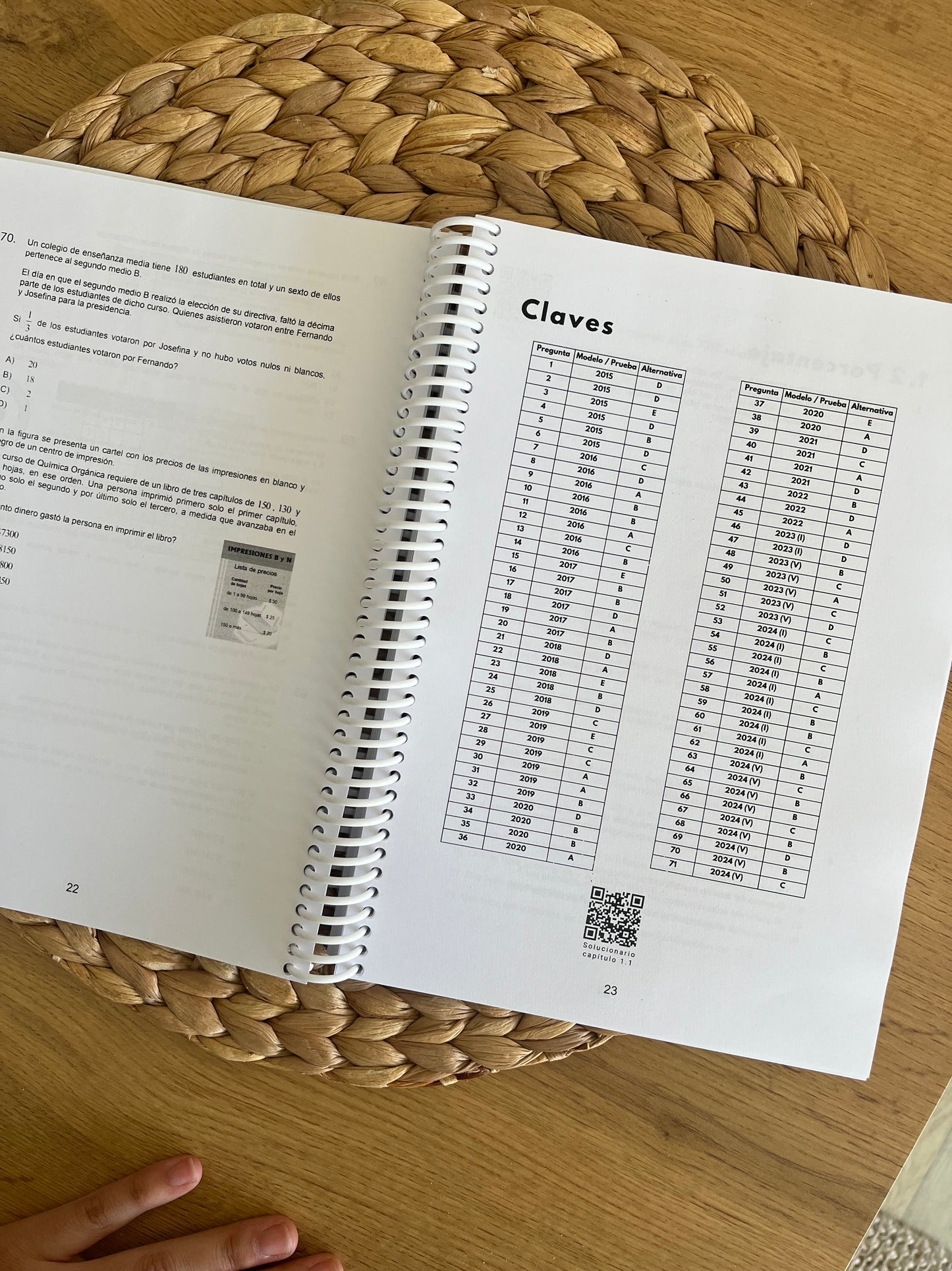 Libro Físico Ejercicios para los 1000 puntos: Matemáticas M1