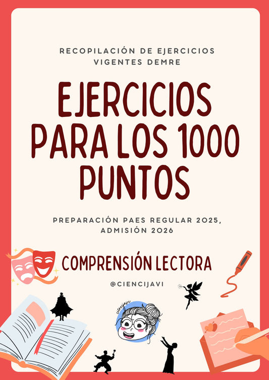 Libro PDF Comprensión Lectora: Ejercicios Para los 1000 Puntos