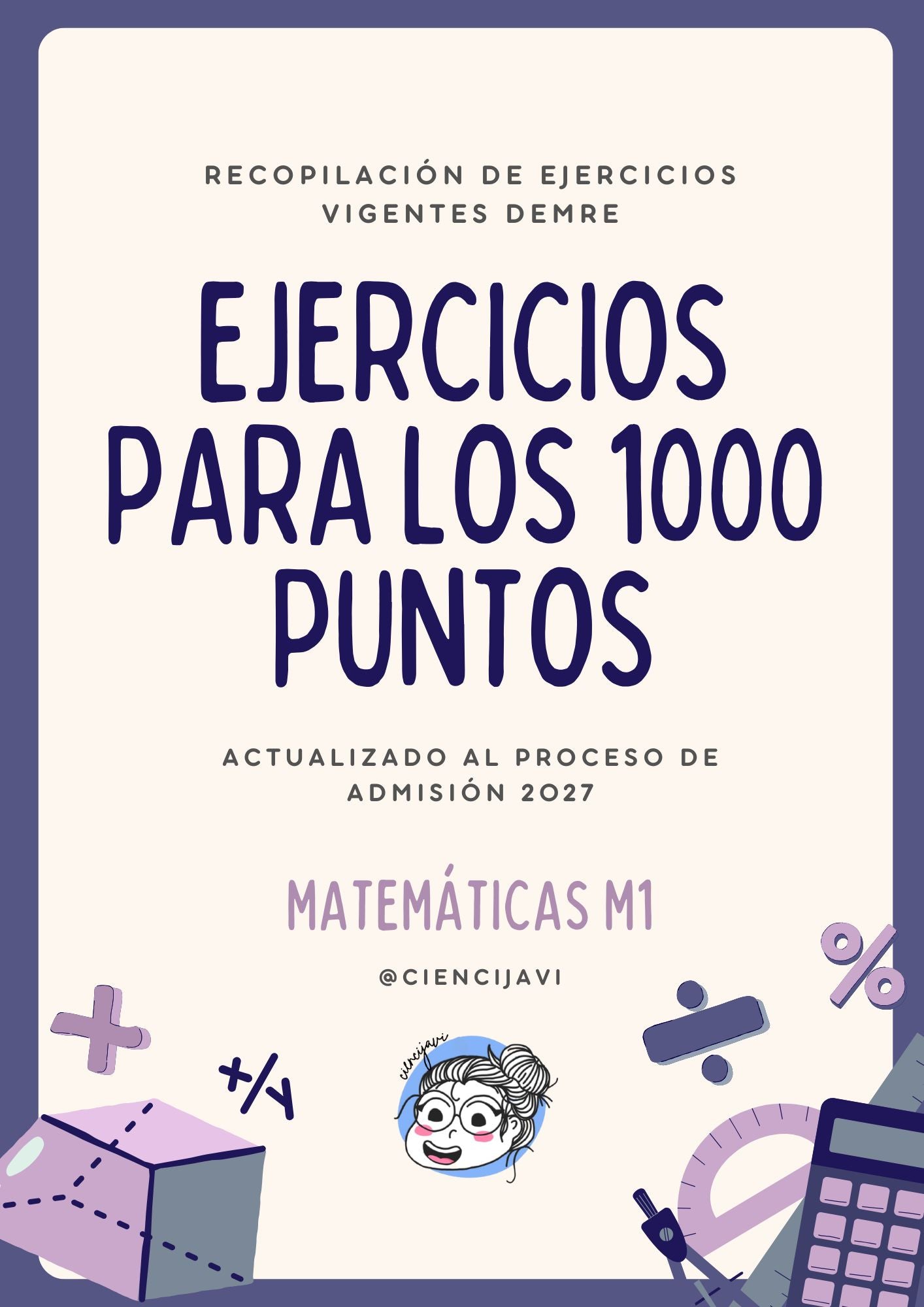 Libro Físico Ejercicios para los 1000 puntos: Matemáticas M1