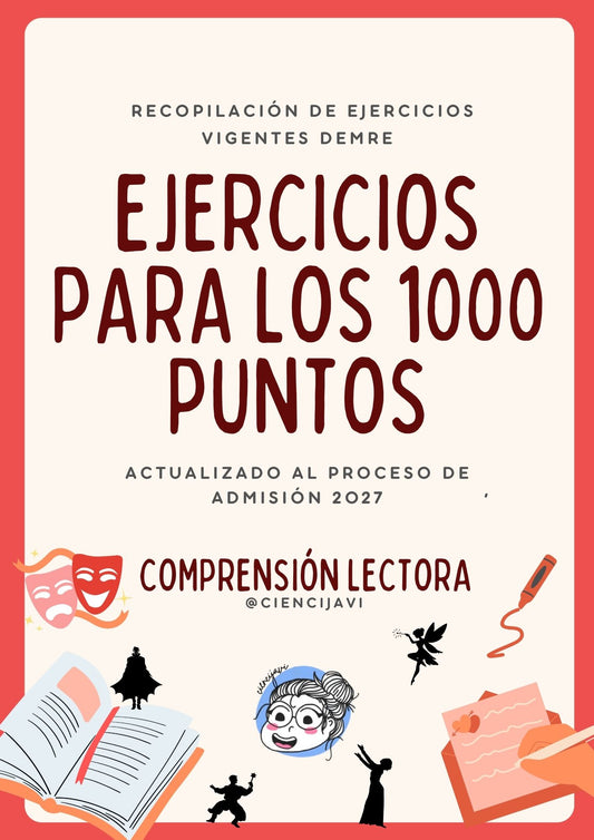 Libro Físico Ejercicios para los 1000 puntos: Competencia Lectora